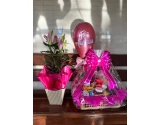 Cesta de Aniversário Báu com Balão e Lírio 