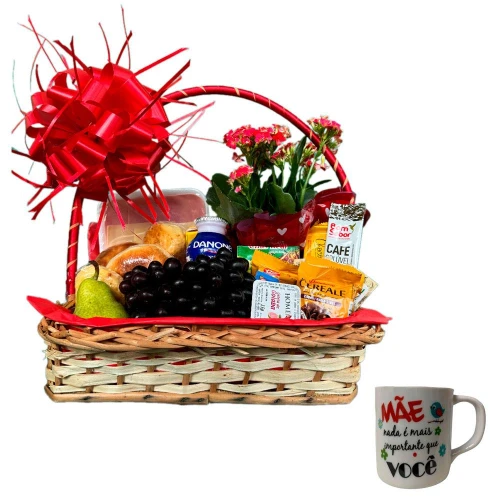 Cesta de Presente Dia das Mães com Xícara