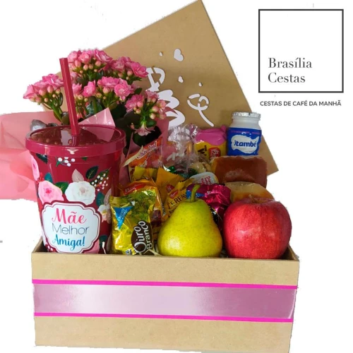 Cesta Presente Dia das Mães com Copo Temático